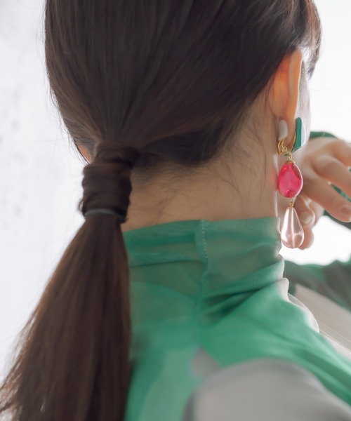 MARION GODART（マリオンゴダール）の「【MARION GODART（マリオンゴダール）】キャンディポップイヤリング（イヤリング・レディース・ローズ/グリーン・FREE）」の20枚目の写真