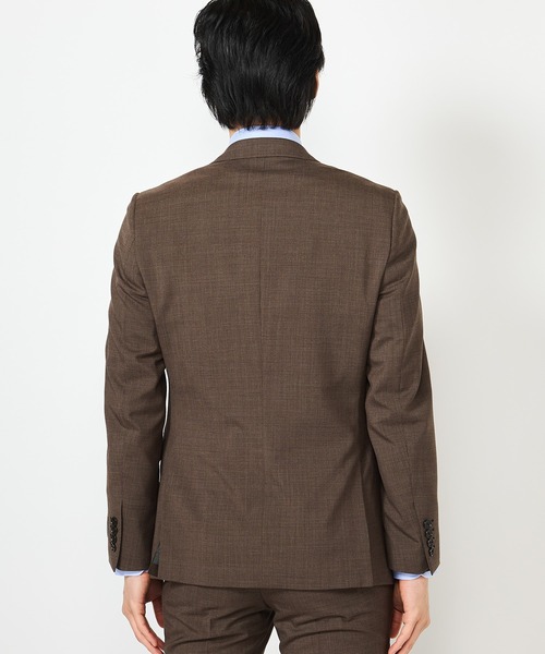 CROWDED CLOSET(クラウデッドクローゼット)の「【COOLMAX ECOMADE(クールマックス エコメイド)】NARROW千鳥格子柄スーツ/別売りベストあり/2ピースビジネスセットアップスーツ(セットアップ・メンズ・ネイビー/ブラウン・01/02/03/04)」の4枚目の写真