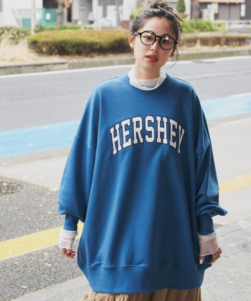 Auntie Rosa Holiday(アンティローザホリデー)の「裏毛オーバーサイズスウェット(スウェット・レディース・ブルー/ナチュラル/ライトグレー・FREE)」の11枚目の写真