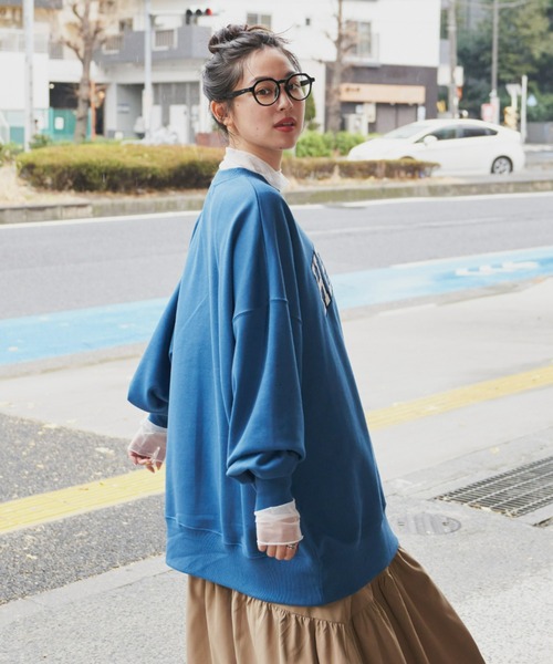 Auntie Rosa Holiday(アンティローザホリデー)の「裏毛オーバーサイズスウェット(スウェット・レディース・ブルー/ナチュラル/ライトグレー・FREE)」の9枚目の写真