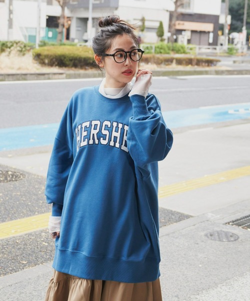 Auntie Rosa Holiday(アンティローザホリデー)の「裏毛オーバーサイズスウェット(スウェット・レディース・ブルー/ナチュラル/ライトグレー・FREE)」の7枚目の写真