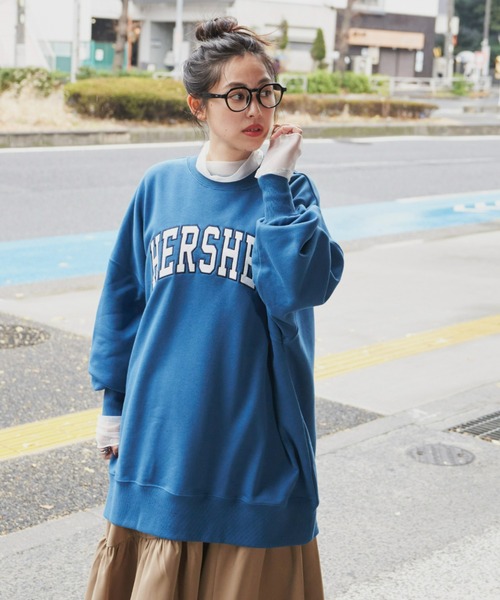 Auntie Rosa Holiday(アンティローザホリデー)の「裏毛オーバーサイズスウェット(スウェット・レディース・ブルー/ナチュラル/ライトグレー・FREE)」の15枚目の写真