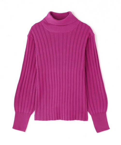 N.(N. Natural Beauty Basic)(エヌエヌナチュラルビューティーベーシック)の「変形リブタートルネックニット(ニット/セーター・レディース・ブルー/グレー/ホワイト/ピンク・MEDIUM)」の18枚目の写真