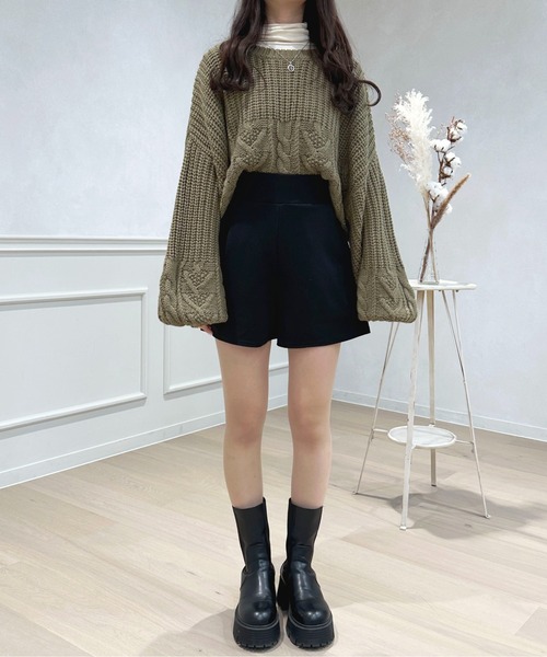 apres jour(アプレジュール)の「ポンチハイウエストショートパンツ【ZOZOTOWN限定アイテム】(その他パンツ・レディース・ブラック/オレンジ・フリー/X-LARGE)」の10枚目の写真