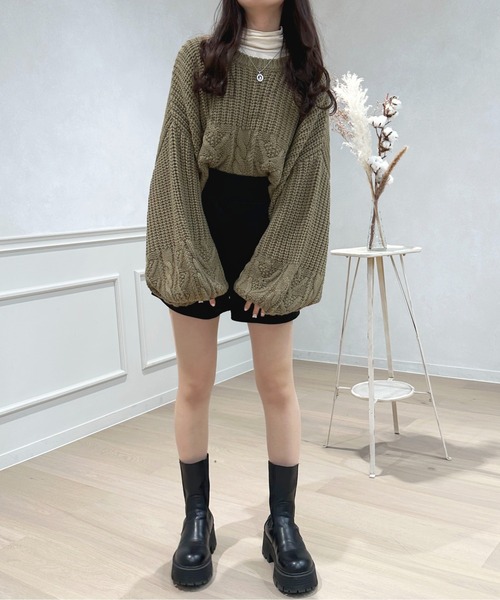 apres jour(アプレジュール)の「ポンチハイウエストショートパンツ【ZOZOTOWN限定アイテム】(その他パンツ・レディース・ブラック/オレンジ・フリー/X-LARGE)」の11枚目の写真