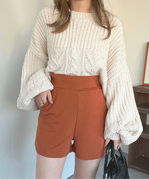 apres jour(アプレジュール)の「ポンチハイウエストショートパンツ【ZOZOTOWN限定アイテム】(その他パンツ・レディース・ブラック/オレンジ・フリー/X-LARGE)」の13枚目の写真