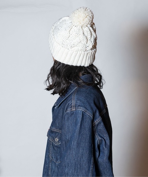 CA4LA（カシラ）の「BOM（ニットキャップ/ビーニー・レディース・ブラック/ブルー/ブラウン/ホワイト・ONESIZE）」の6枚目の写真