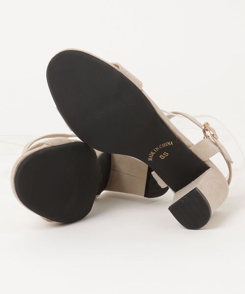 LibertyDoll（リバティードール）の「7.5cmチャンキーヒール アンクルストラップサンダル（サンダル・レディース・グレー/ベージュ/シルバー/ネイビー/レッド/ゴールド/ブラック系その他/ブラック/ホワイト・LL/S/L/M/SS/3L）」の11枚目の写真