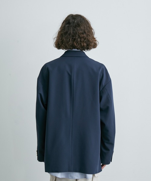 JUNRED（ジュンレッド）の「サイドスリットルーズダブルブレザー（テーラードジャケット・メンズ・ブラック/ネイビー・L/M/S）」の17枚目の写真