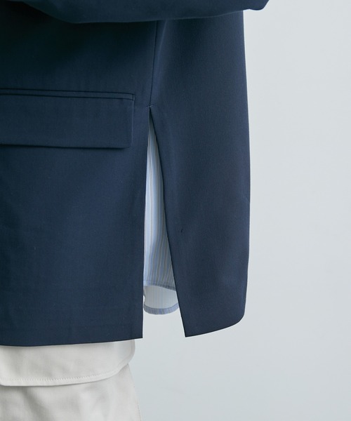 JUNRED（ジュンレッド）の「サイドスリットルーズダブルブレザー（テーラードジャケット・メンズ・ブラック/ネイビー・L/M/S）」の19枚目の写真