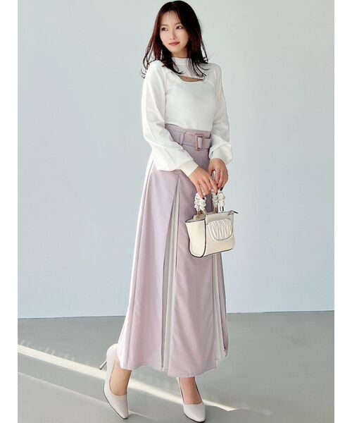 RESEXXY（リゼクシー）の「レイヤードプリーツスカート（スカート・レディース・ブラック/ベージュ/ラベンダー・FREE）」の5枚目の写真