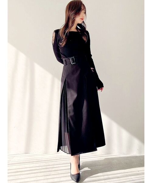 RESEXXY（リゼクシー）の「レイヤードプリーツスカート（スカート・レディース・ブラック/ベージュ/ラベンダー・FREE）」の9枚目の写真