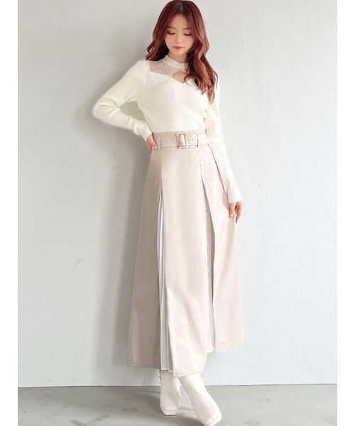 RESEXXY（リゼクシー）の「レイヤードプリーツスカート（スカート・レディース・ブラック/ベージュ/ラベンダー・FREE）」の13枚目の写真