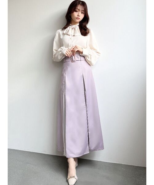 RESEXXY（リゼクシー）の「レイヤードプリーツスカート（スカート・レディース・ブラック/ベージュ/ラベンダー・FREE）」の14枚目の写真