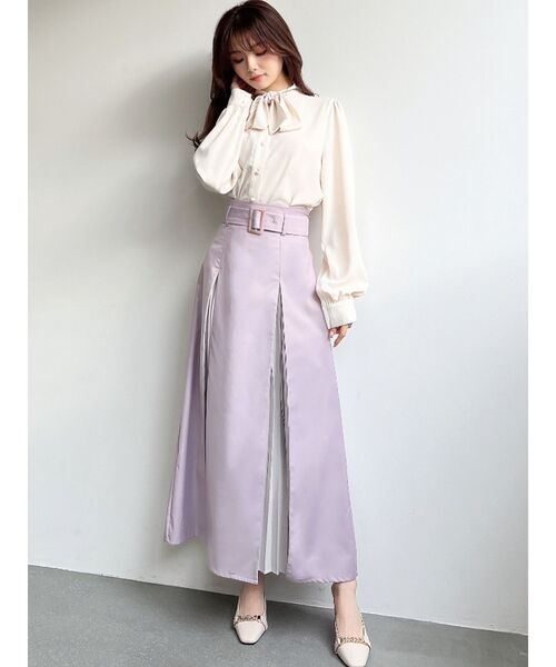 RESEXXY（リゼクシー）の「レイヤードプリーツスカート（スカート・レディース・ブラック/ベージュ/ラベンダー・FREE）」の15枚目の写真