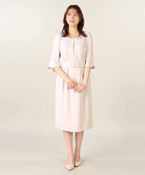 LAISSE PASSE（レッセパッセ）の「【洗える】ゆるワンピース《2023》（ワンピース・レディース・スモークピンク/ネイビー/ベージュ・SMALL/LARGE/MEDIUM/X-SMALL）」の3枚目の写真