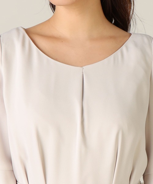 LAISSE PASSE（レッセパッセ）の「【洗える】ゆるワンピース《2023》（ワンピース・レディース・スモークピンク/ネイビー/ベージュ・SMALL/LARGE/MEDIUM/X-SMALL）」の5枚目の写真