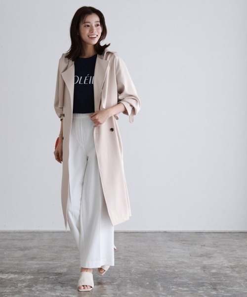 Pierrot(ピエロ)の「2wayトレンチコート(トレンチコート・レディース・ライトベージュ/ネイビー・L/M)」の8枚目の写真