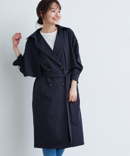 Pierrot(ピエロ)の「2wayトレンチコート(トレンチコート・レディース・ライトベージュ/ネイビー・L/M)」の13枚目の写真