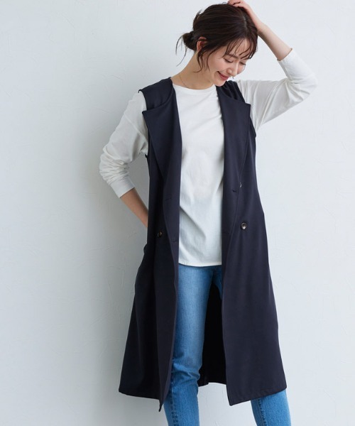 Pierrot(ピエロ)の「2wayトレンチコート(トレンチコート・レディース・ライトベージュ/ネイビー・L/M)」の16枚目の写真