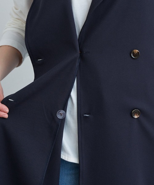 Pierrot(ピエロ)の「2wayトレンチコート(トレンチコート・レディース・ライトベージュ/ネイビー・L/M)」の20枚目の写真