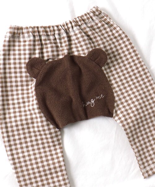 apres les cours（アプレレクール）の「モンキーパンツ（その他ベビーウェア・キッズ・ブラウン/サックスブルー/キナリ・80/70）」の3枚目の写真