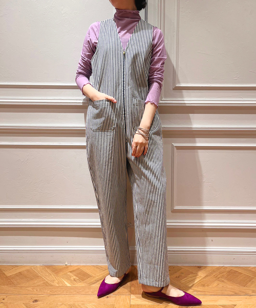 【美品】IENA LA BOUCLE ジョーゼットロングスリーブ オールインワン 美品】IENA LA BOUCLE ジョーゼットロングスリーブ