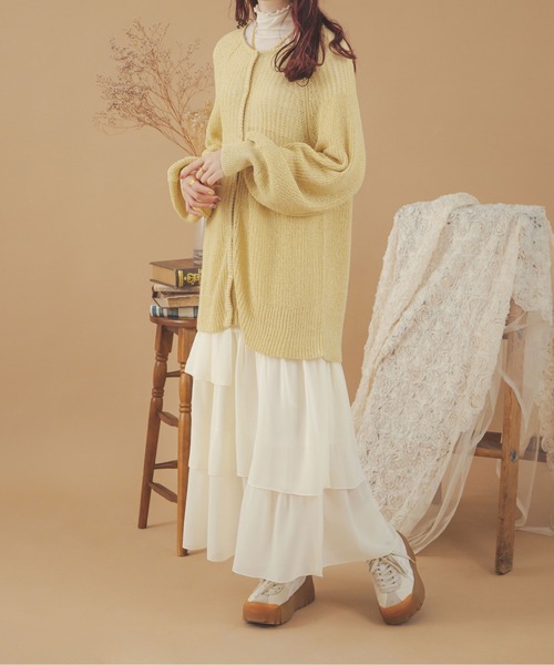 Ambre Neige(アンブルネージュ)の「2WAY透かし編み二ットカーディガン/【WEB/EC限定商品】(カーディガン/ボレロ・レディース・アイボリー/イエロー/ライトグリーン/ピンク・FREE)」の20枚目の写真