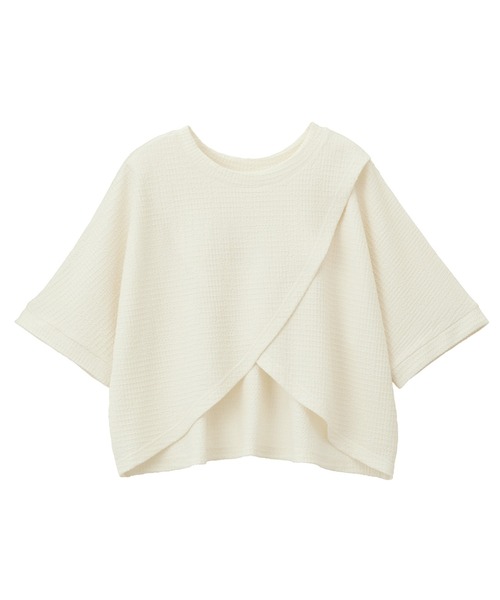 GeeRA（ジーラ）の「前後2WAYカシュクールトップス（Tシャツ/カットソー・レディース・ブラック/アイボリー・LARGE/MEDIUM）」の19枚目の写真