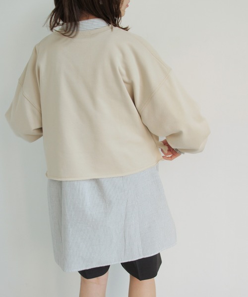 Crisp（クリスプ）の「"cheerful"ショートスウェット（スウェット・レディース・ネイビー/アイボリー・FREE）」の19枚目の写真