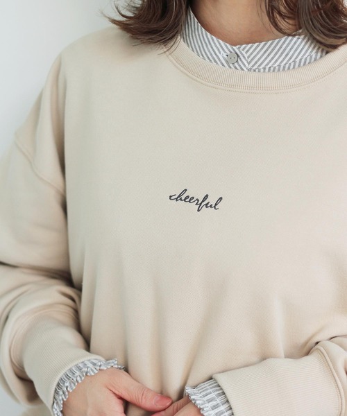 Crisp（クリスプ）の「"cheerful"ショートスウェット（スウェット・レディース・ネイビー/アイボリー・FREE）」の15枚目の写真