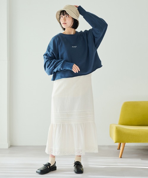 Crisp（クリスプ）の「"cheerful"ショートスウェット（スウェット・レディース・ネイビー/アイボリー・FREE）」の22枚目の写真