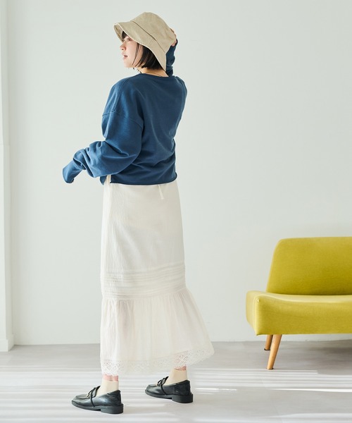 Crisp（クリスプ）の「"cheerful"ショートスウェット（スウェット・レディース・ネイビー/アイボリー・FREE）」の7枚目の写真