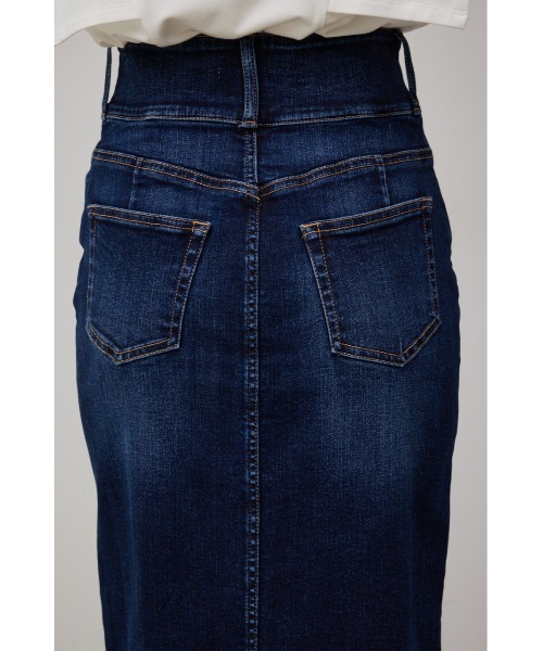 AZUL by moussy(アズールバイマウジー)の「HIGH WAIST SLIT DENIM SKⅢ/ハイウエストスリットデニムスカートⅢ(デニムスカート・レディース・ブラック/ダークブルー/ライトブルー・X-SMALL/MEDIUM/LARGE/SMALL)」の7枚目の写真