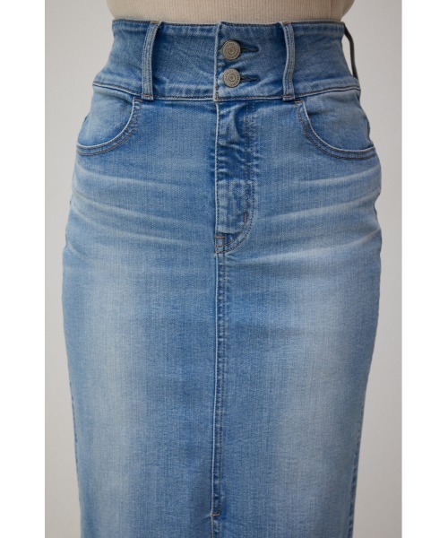 AZUL by moussy(アズールバイマウジー)の「HIGH WAIST SLIT DENIM SKⅢ/ハイウエストスリットデニムスカートⅢ(デニムスカート・レディース・ブラック/ダークブルー/ライトブルー・X-SMALL/MEDIUM/LARGE/SMALL)」の17枚目の写真