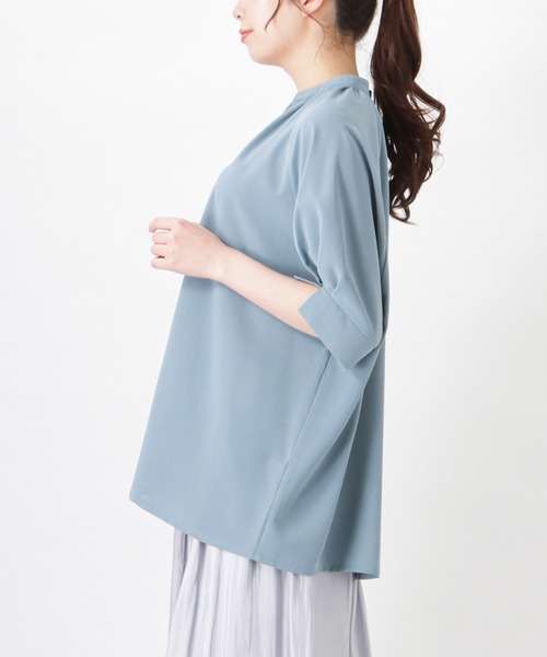 NAVY（ネイビー）の「とろみタックスキッパーシャツ ブラウス（シャツ/ブラウス・レディース・オレンジ/ブルー/ホワイト・フリー）」の19枚目の写真
