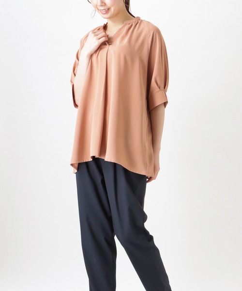 NAVY（ネイビー）の「とろみタックスキッパーシャツ ブラウス（シャツ/ブラウス・レディース・オレンジ/ブルー/ホワイト・フリー）」の15枚目の写真