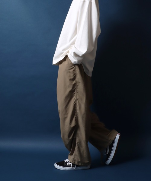 ANPAS(アンパス)の「Nylon Wide Snow Pants/ナイロン ワイドスノーパンツ(その他パンツ・メンズ・ブラック/オリーブ/オフホワイト/ダークグリーン/オレンジ/ベージュ/パープル/チャコール/マスタード・M/L/LL)」の11枚目の写真