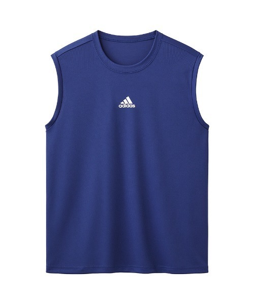 adidas(アディダス)の「adidas/アディダス メッシュスリーブレス ワンポイントロゴ 吸汗速乾(その他アンダーウェア/インナー・メンズ・ネイビー/ブラック/カーキ・LARGE/MEDIUM)」の1枚目の写真