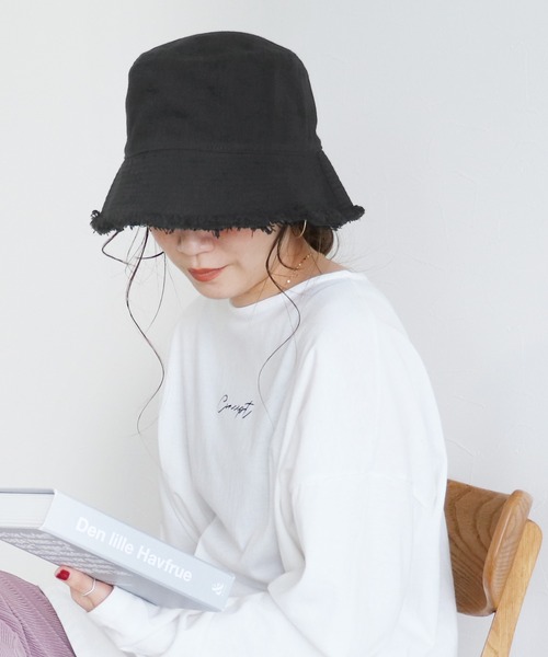 reca（レカ）の「ダメージバケットハット（ハット・レディース・ブラック/キナリ・ONE SIZE）」の19枚目の写真