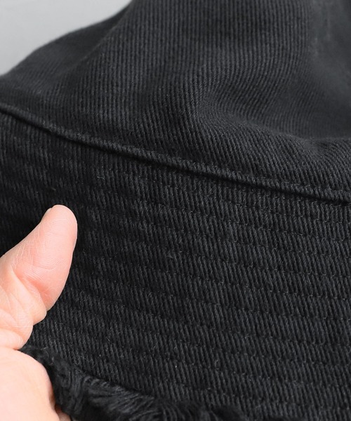 reca（レカ）の「ダメージバケットハット（ハット・レディース・ブラック/キナリ・ONE SIZE）」の6枚目の写真