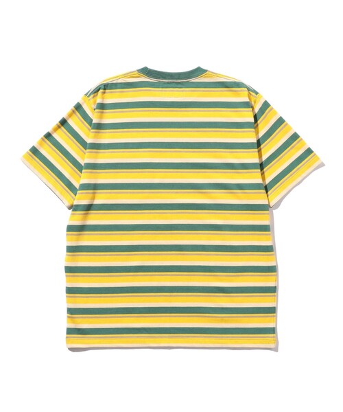 BEAMS PLUS(ビームスプラス)の「BEAMS PLUS / マルチカラー ホリゾンタルストライプ ポケットTシャツ(Tシャツ/カットソー・メンズ・チャコールグレー/オフホワイト/ブルー/ブラウン/グリーン/ネイビー・XL/S/L/M)」の7枚目の写真