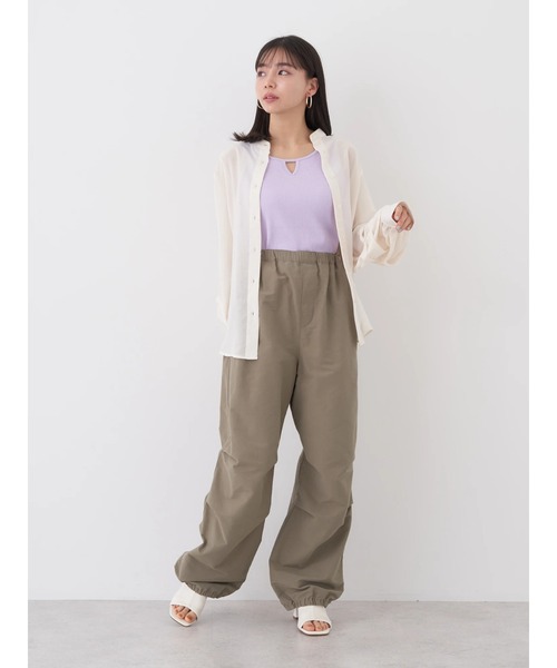earth music&ecology(アースミュージックアンドエコロジー)の「カットアウト2WAYタンクトップ(インナーウェア/肌着・レディース・その他7/ブラック/オフホワイト/ラベンダー・S/M)」の14枚目の写真