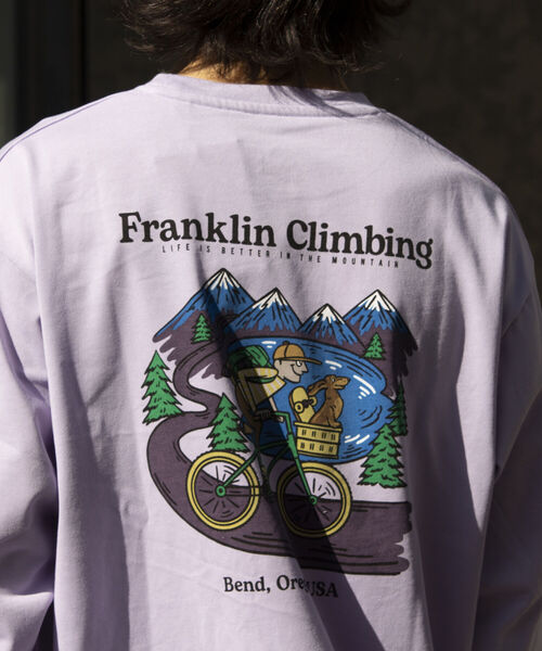 Franklin Climbing】サイクリンググラフィックプリントテックロンT（T