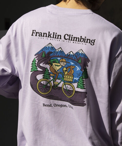 Franklin Climbing】サイクリンググラフィックプリントテックロンT（T