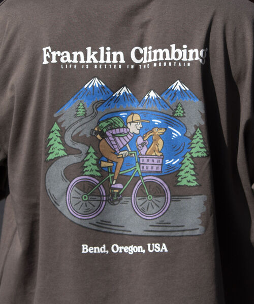 Franklin Climbing(フランクリンクライミング)の「【Franklin Climbing】サイクリンググラフィックプリントテックロンT(Tシャツ/カットソー・メンズ・チャコールグレー/オフホワイト/ライトパープル・M/L)」の10枚目の写真