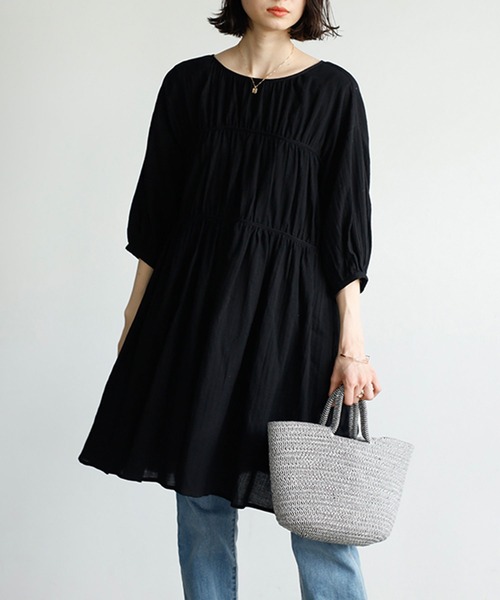 GeeRA(ジーラ)の「バックデザインティアードミニワンピース(ワンピース・レディース・グリーン/ブラック・MEDIUM/LARGE)」の18枚目の写真