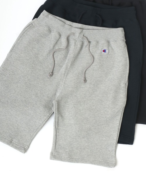 Champion(チャンピオン)の「Champion/チャンピオン コットンUSA ワンポイント刺繍 無地 スウェット ショートパンツ(スウェットパンツ・メンズ・ネイビー/オートミール/ブラック/グレー・M/L/XL)」の3枚目の写真