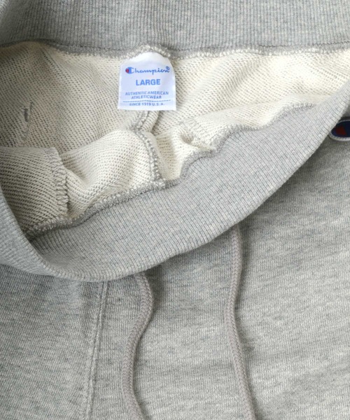 Champion(チャンピオン)の「Champion/チャンピオン コットンUSA ワンポイント刺繍 無地 スウェット ショートパンツ(スウェットパンツ・メンズ・ネイビー/オートミール/ブラック/グレー・M/L/XL)」の13枚目の写真
