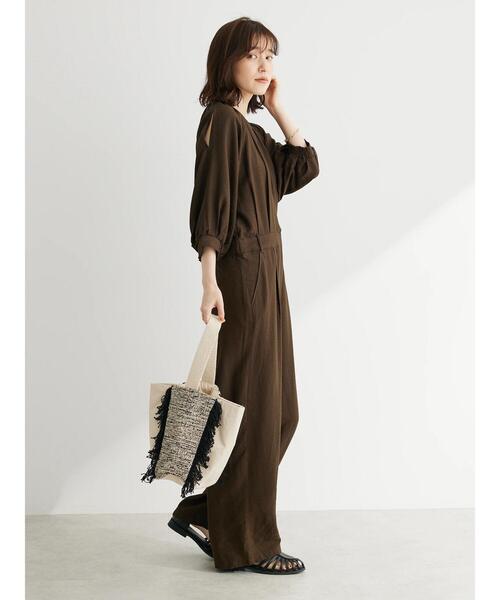 Green　Parks（グリーンパークス）の「・フリンジワンハンドルバッグ（トートバッグ・レディース・ブラック/ブラウン・FREE）」の4枚目の写真